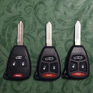 Lot of Three Brand New Key Fobs for Chrysler Vehicles